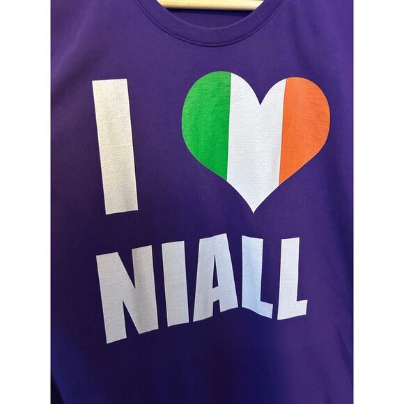 Niall Horan 'I heart' T-shirt with Irish heart Size L Purple - Picture 2 of 5